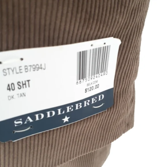 SADDLEBRED Dark Tan Corduroy Sport Coat NEW